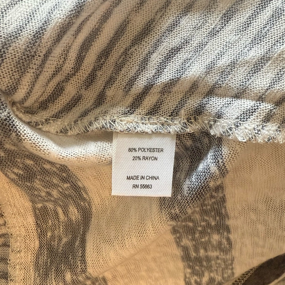 For Cynthia Gray/Tan & White Striped Tank Tops, Medium, New, Set of 2 - Picture 8 of 16